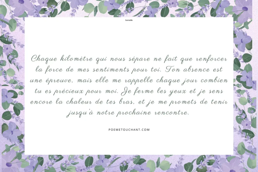 Lettre d’amour touchante à distance