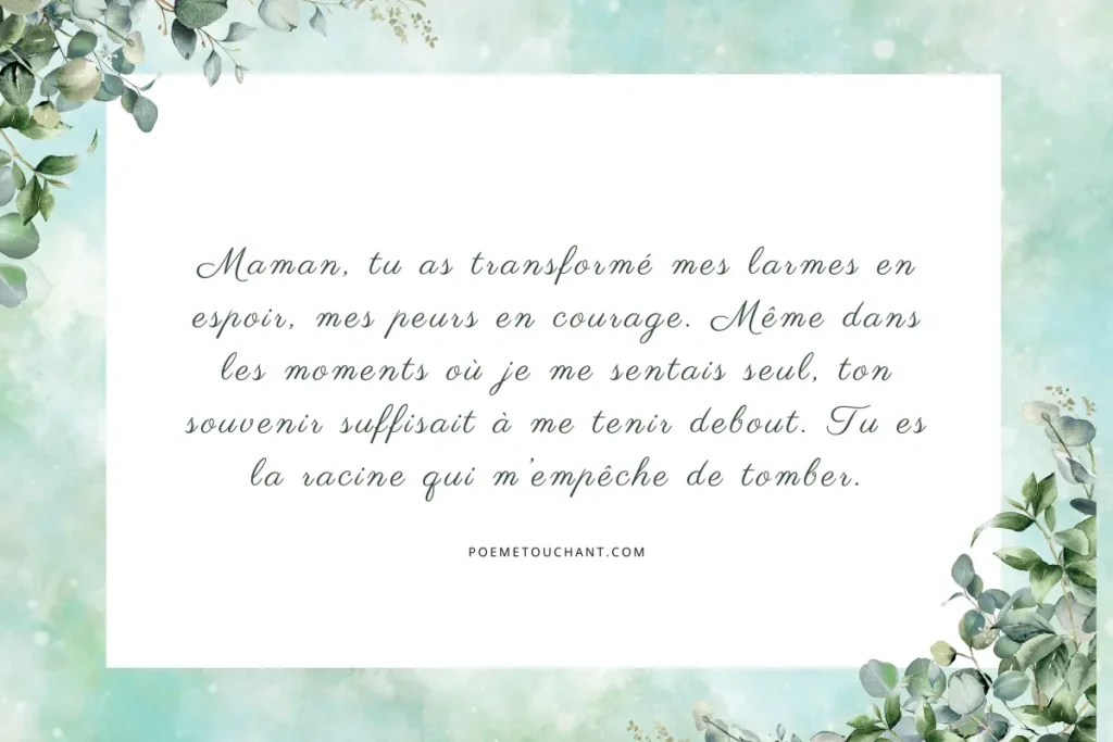 Poème pour maman qui fait pleurer