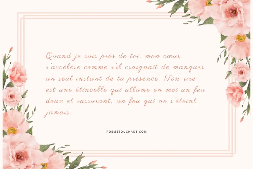 Poème d’amour pour elle émouvant