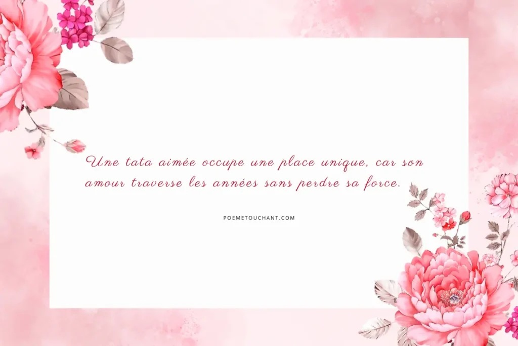 Citation d'amour pour tata
