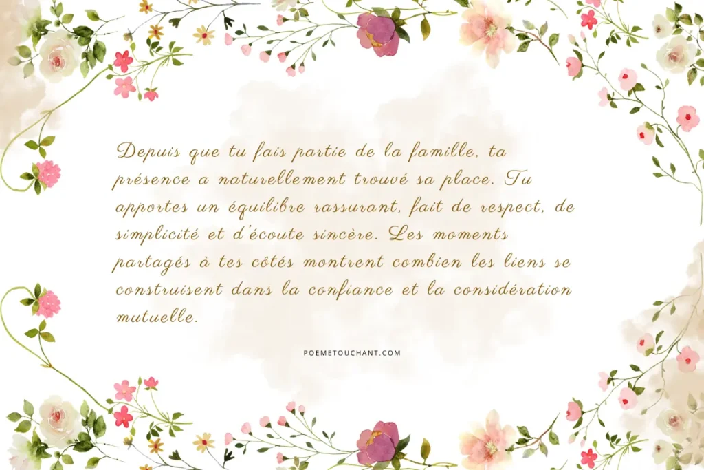 Lettres touchantes pour son beau-frère