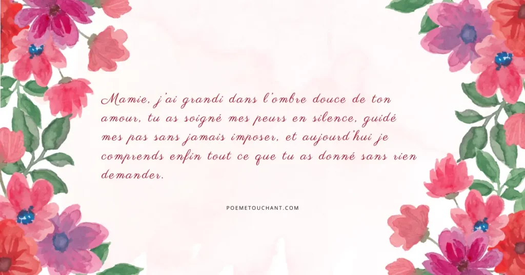 Poème émouvant pour faire pleurer sa mamie