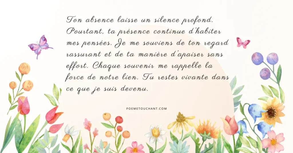 Texte en mémoire d'une sœur décédée
