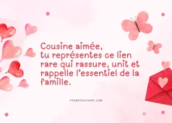 Textes pour sa cousine touchants